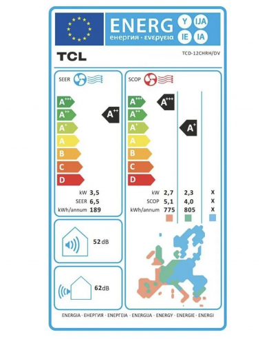 Sistem aer condiționat tip caseta TCL 24000 BTU A++